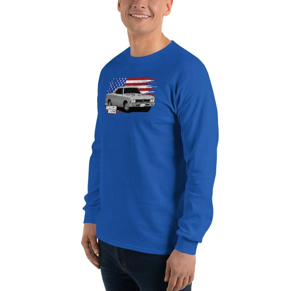 1966 Chevelle Flag Long Sleeve T-Shirt - Get it now