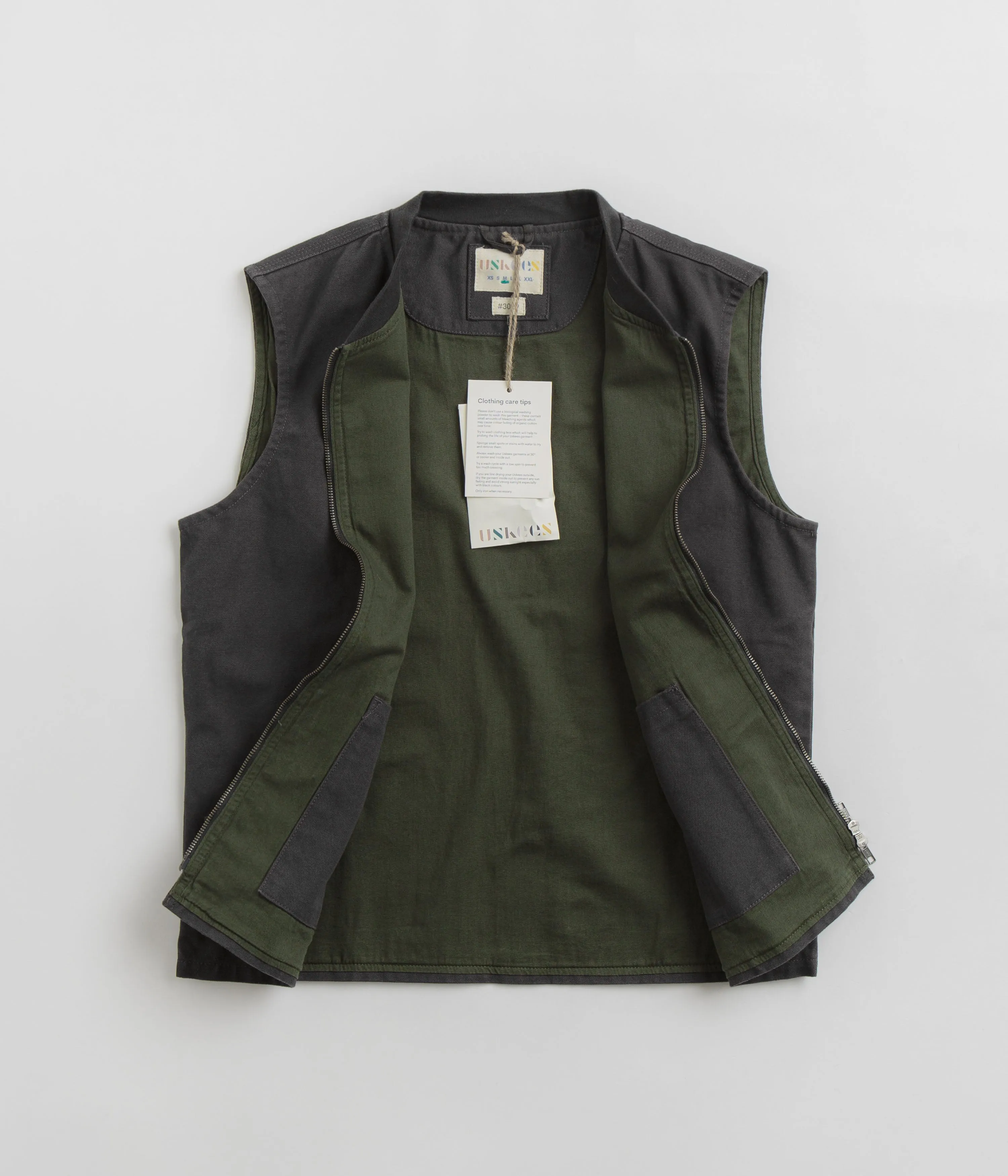 3029 Patch Pocket Canvas Vest - Charcoal