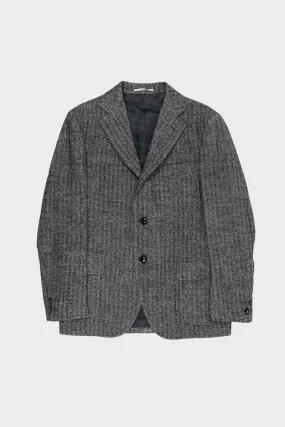 3B Authentic Blazer - Gray Herringbone Tweed