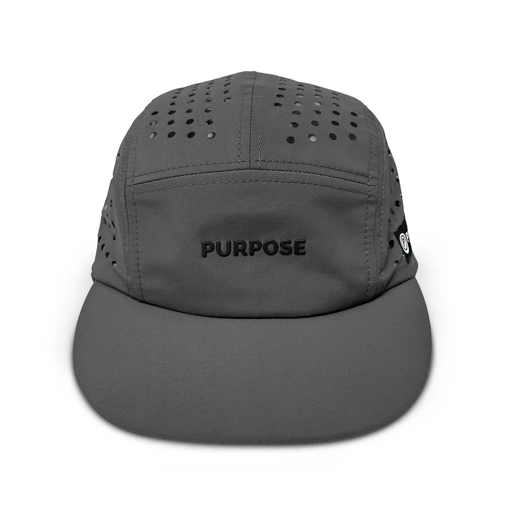 5-Panel Grey Cap for Cycling and Running Camper 