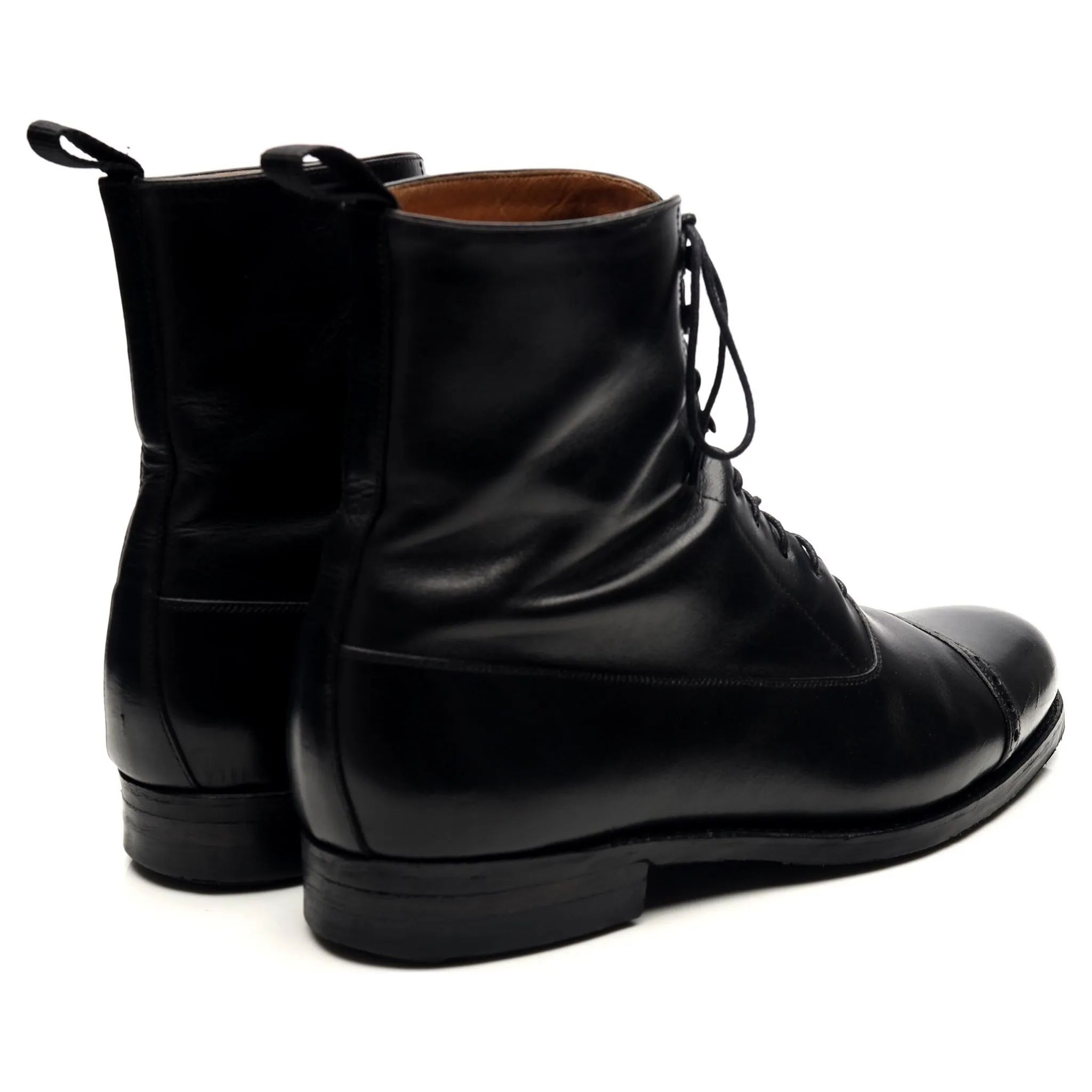 '80092' Black Leather Balmoral Boots UK 7 EE