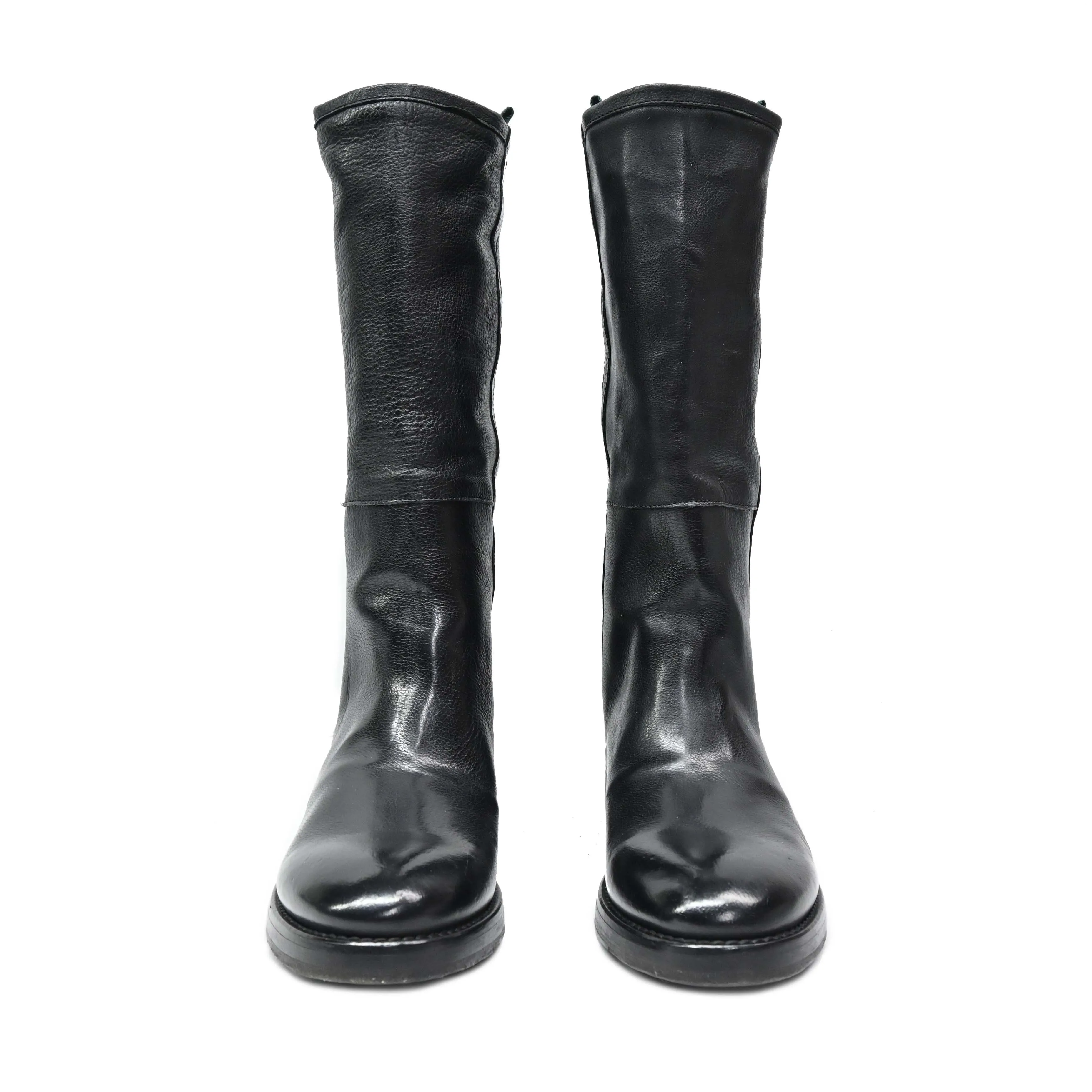 ALEX 02 - Horse Boots Mid Leather BLACK