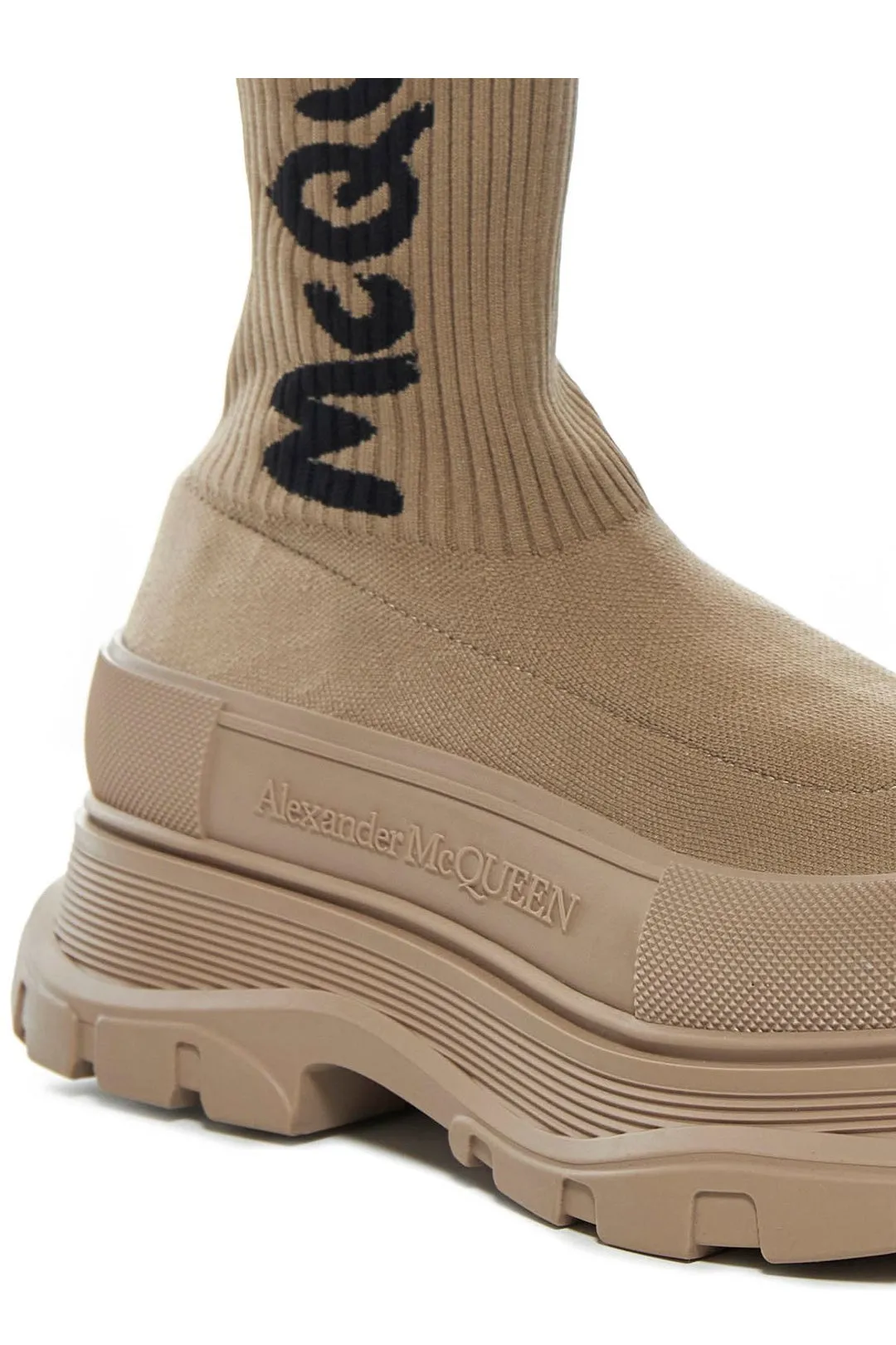 Alexander McQueen Logo Sock-Style Boots