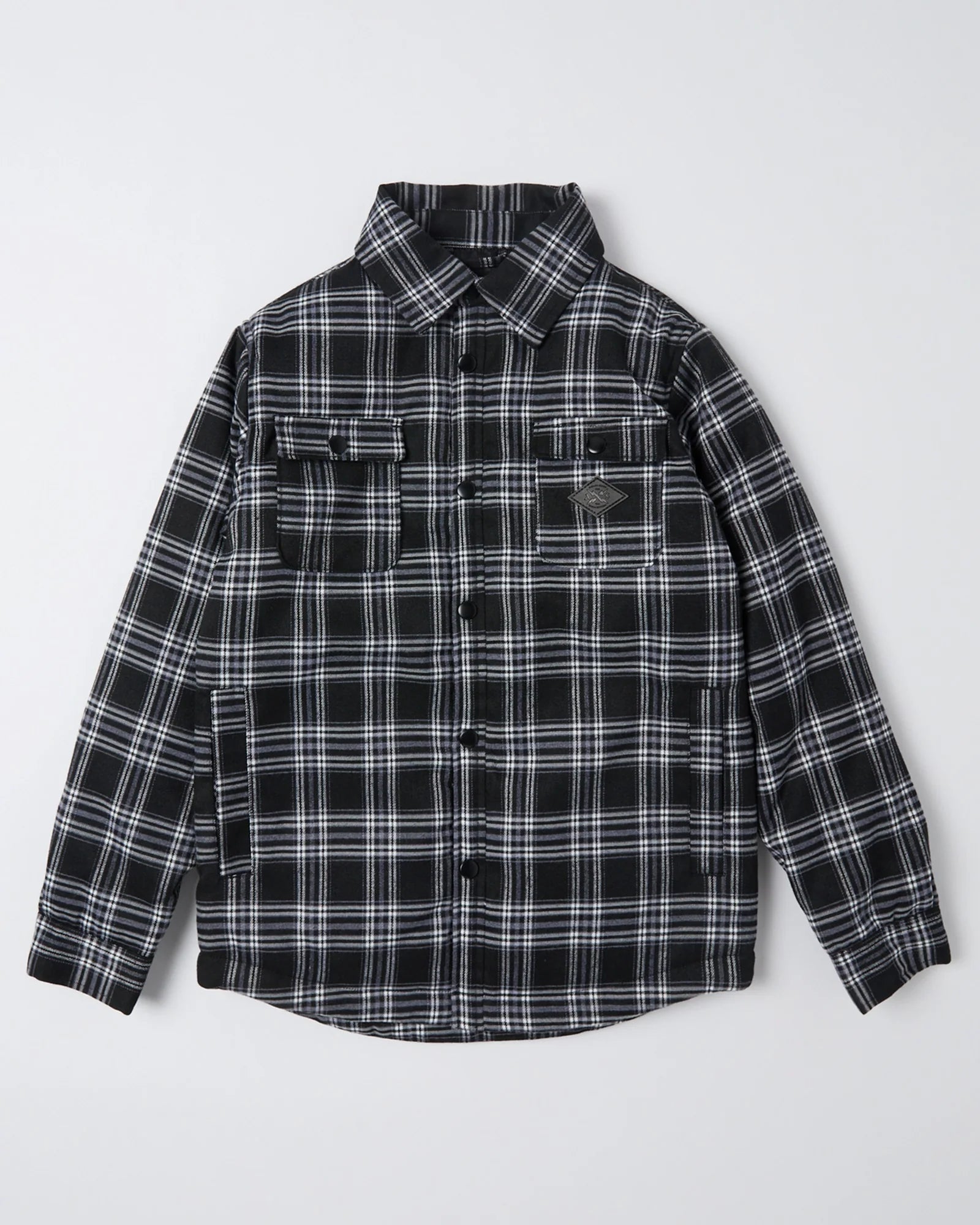 Alphabet Soup Black Check Teen Outback Shacket