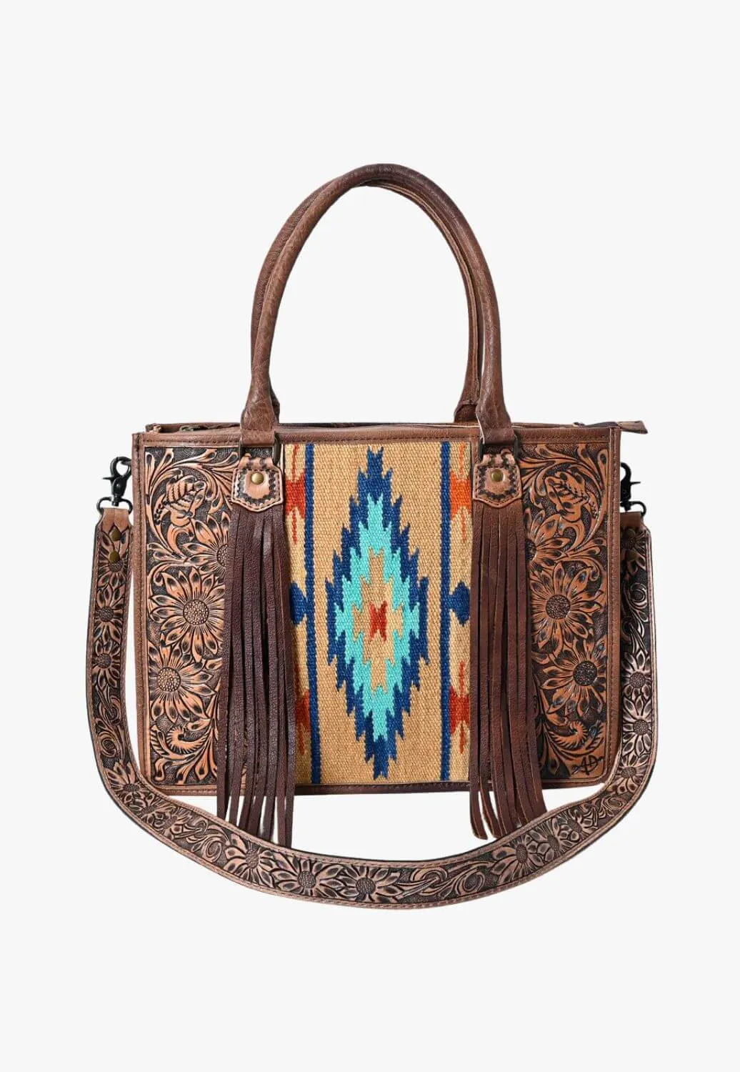 American Darling Tooled Leather Tote Bag