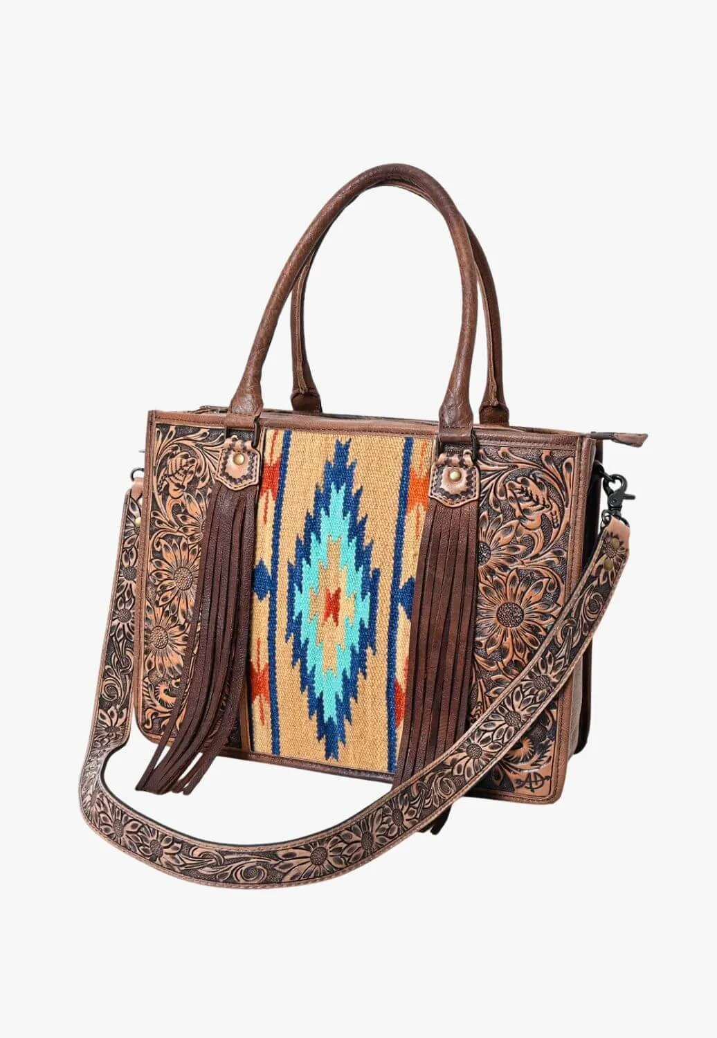 American Darling Tooled Leather Tote Bag