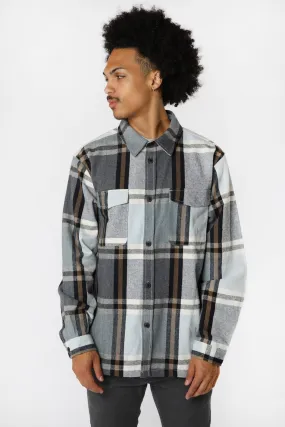 Amnesia Men's Cotton Plaid Button-Up Shirt