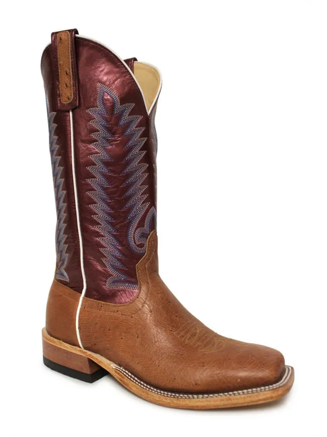 Anderson Bean Cognac Smooth Ostrich Boots Men