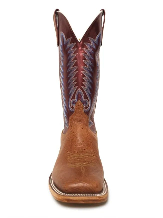 Anderson Bean Cognac Smooth Ostrich Boots Men