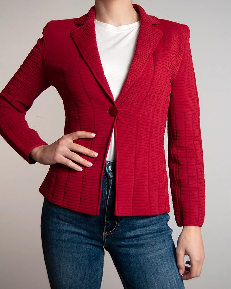 Armani texture red blazer