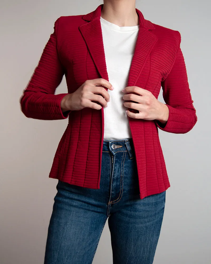 Armani texture red blazer