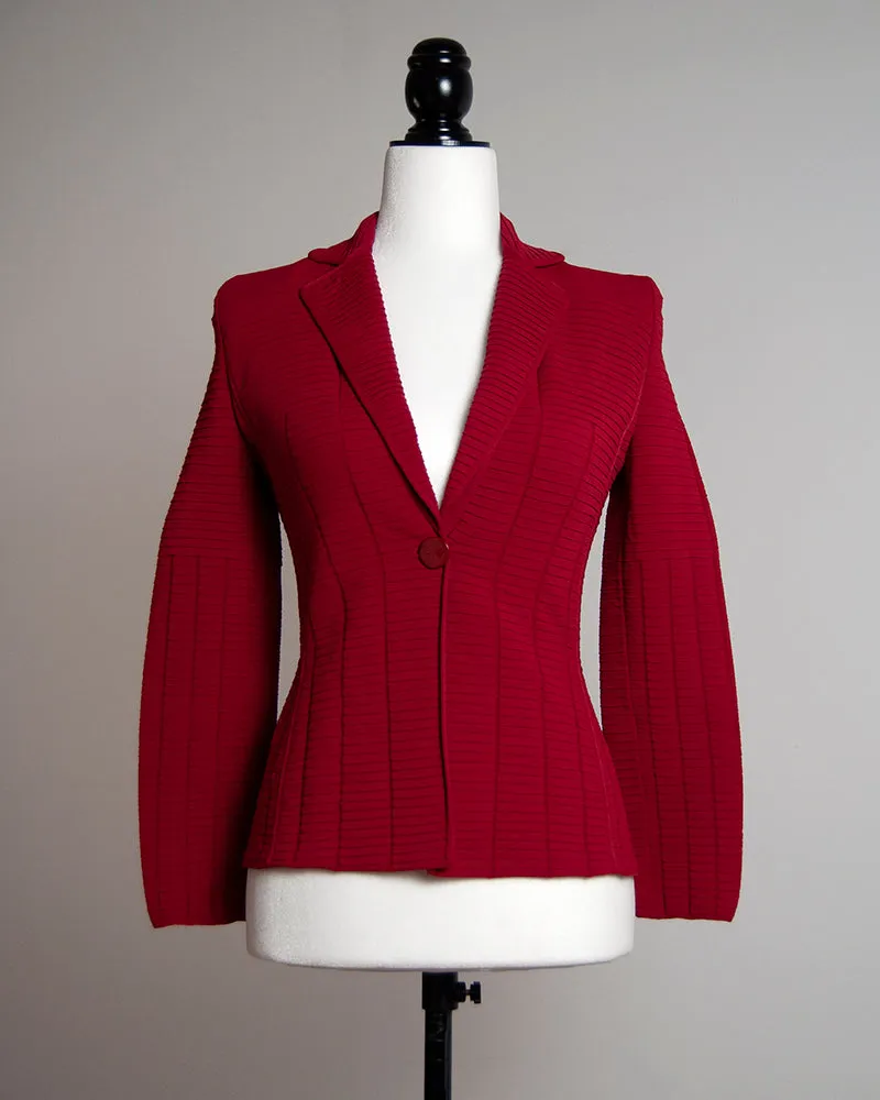 Armani texture red blazer