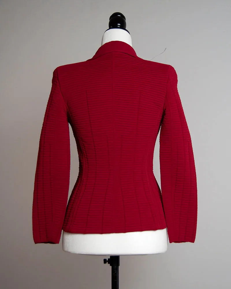 Armani texture red blazer