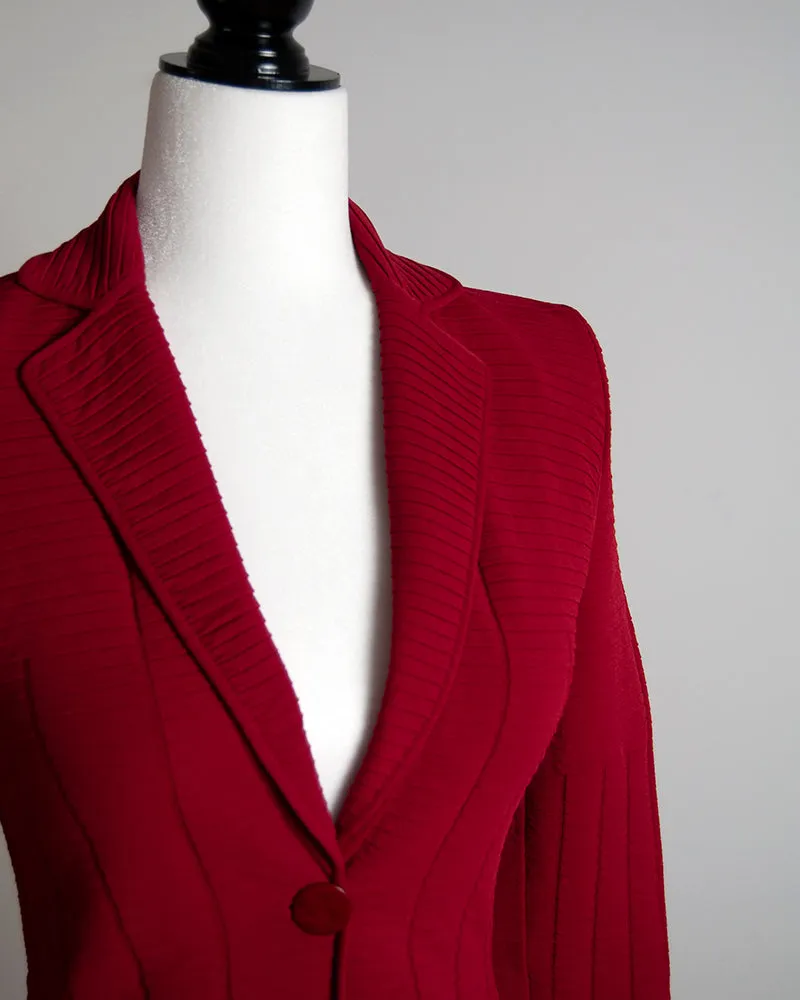 Armani texture red blazer