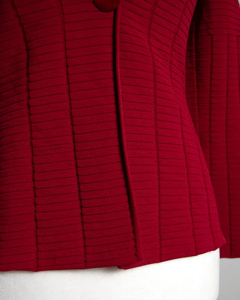 Armani texture red blazer