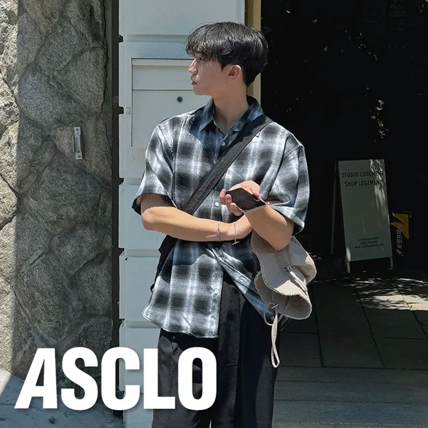 ASCLO - Plaid Patterns - Casual Unisex Street Style - Cotton