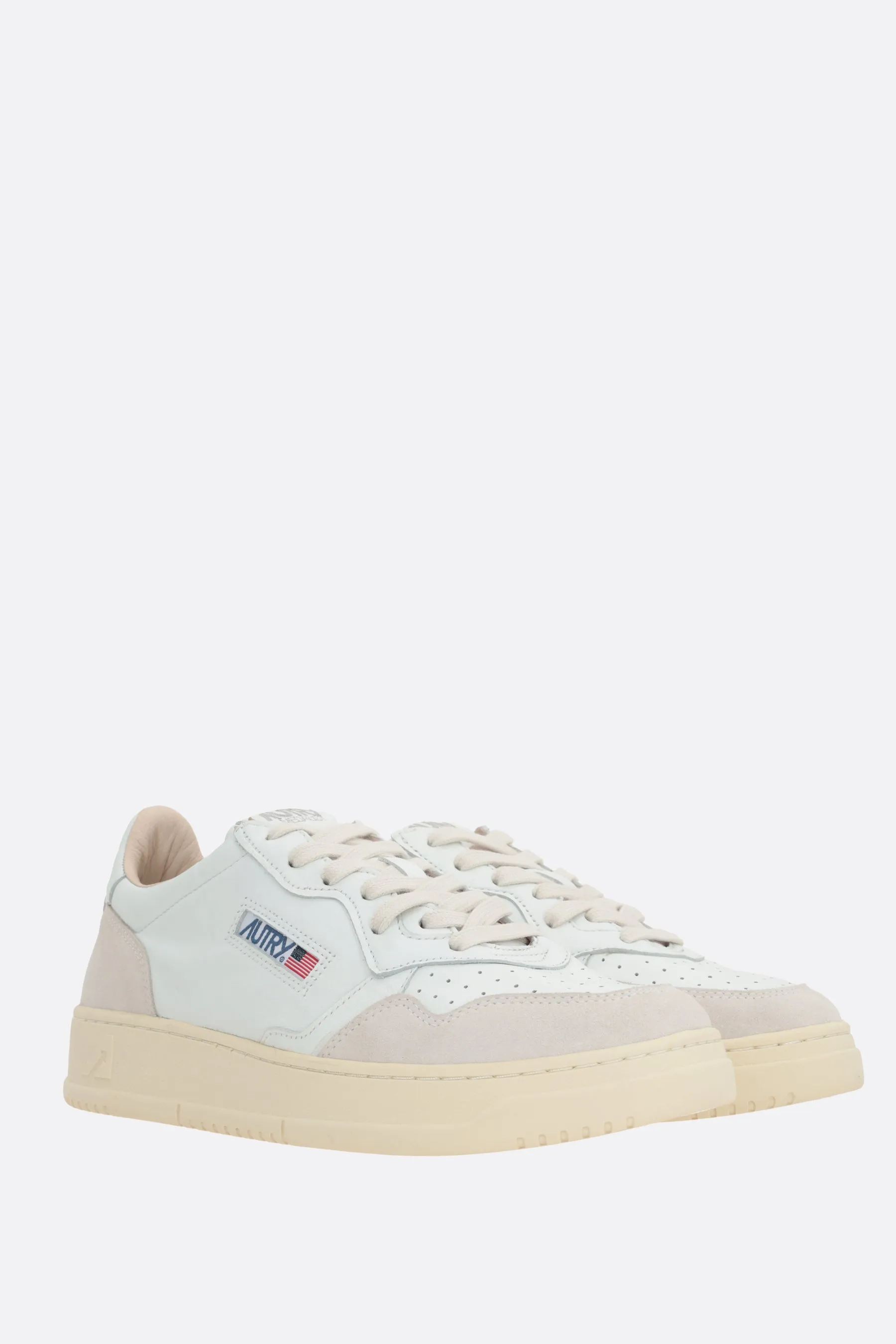 Autry Medalist leather and suede sneakers