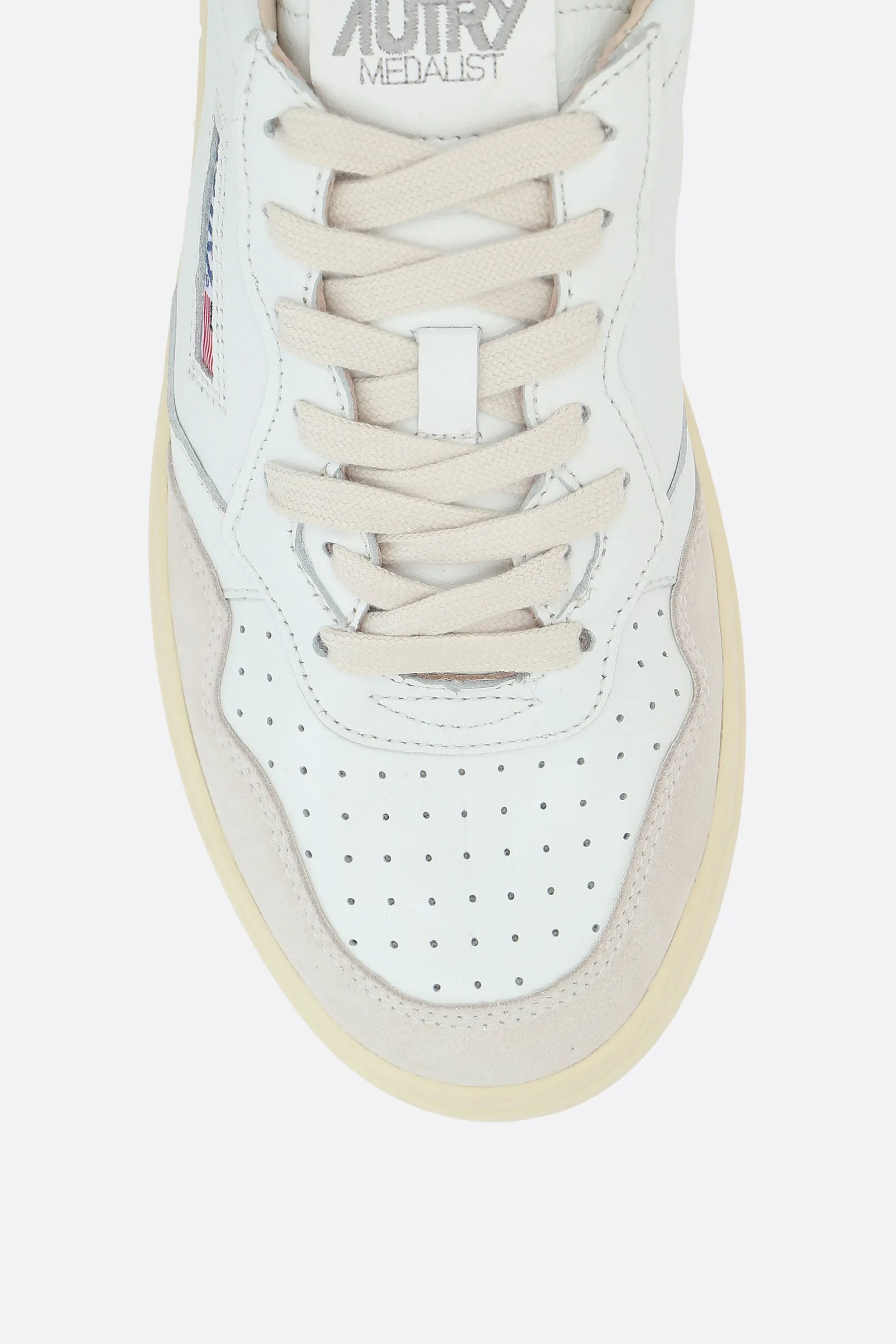 Autry Medalist leather and suede sneakers