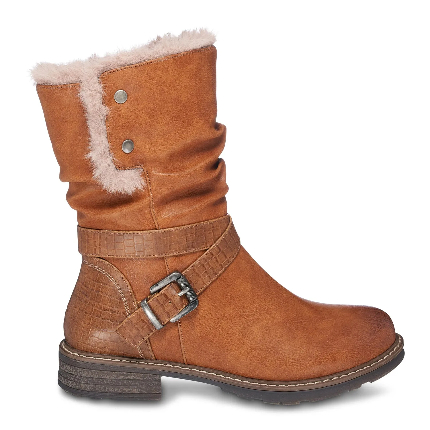 Bailey Cognac Fur Boots