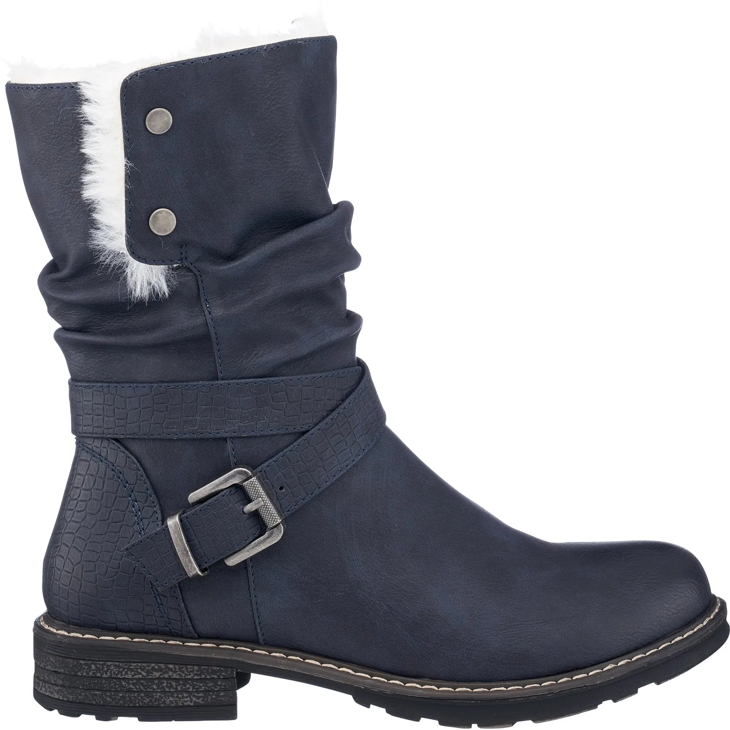 Bailey Navy Fur Boots