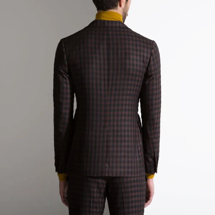 Bally Mens Gingham Blazer in Black