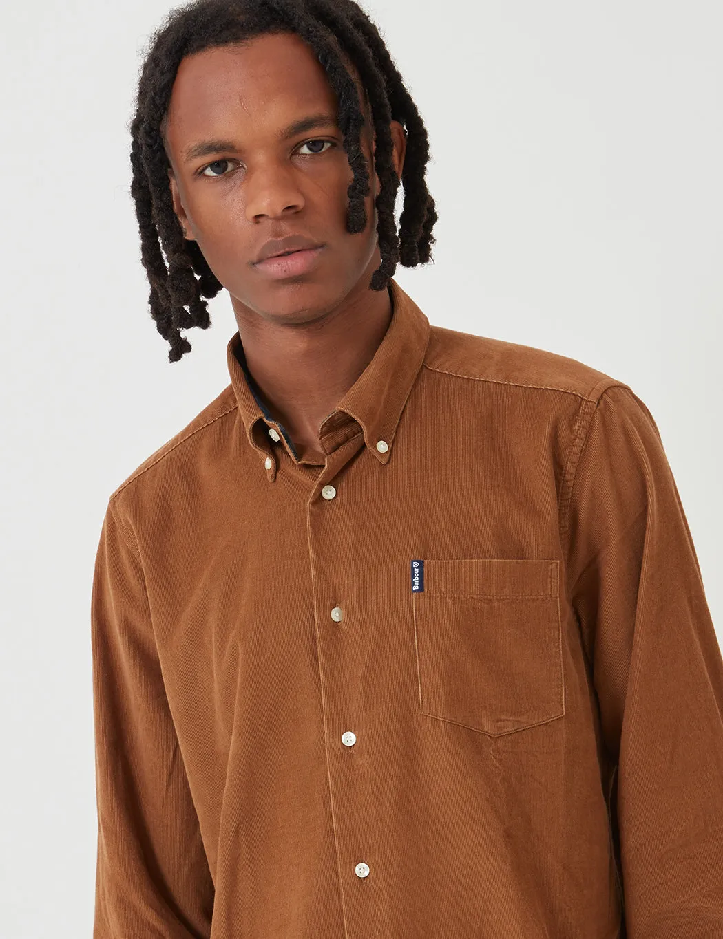 Barbour Cord 1 Tailored Shirt - Brown Sandstone