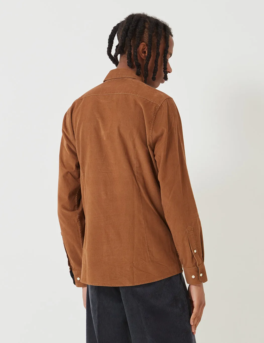 Barbour Cord 1 Tailored Shirt - Brown Sandstone