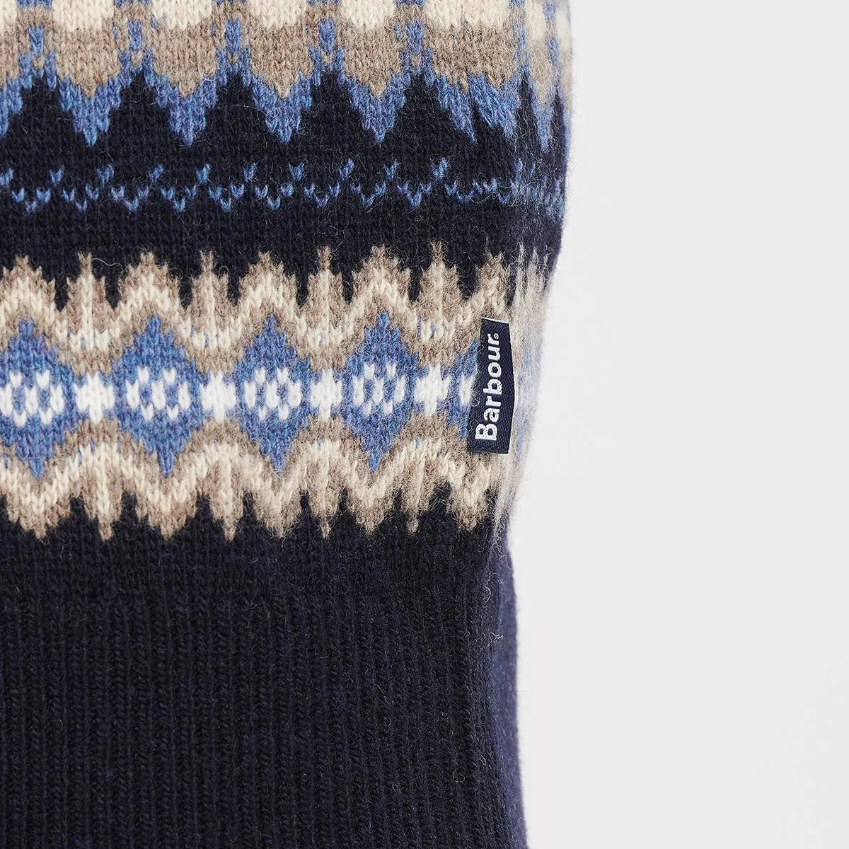 Barbour Fairisle Crew Neck Jumper Midnight