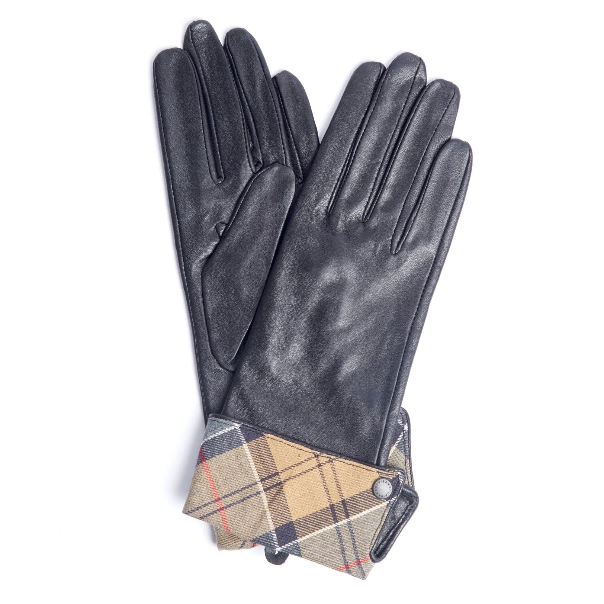 Barbour Lady Jane Glove - Black/Dress Tartan