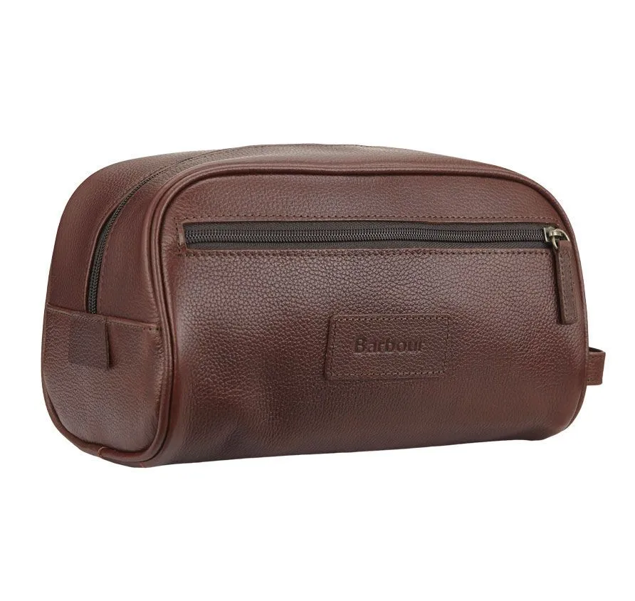 Barbour Leather Toiletry Bag