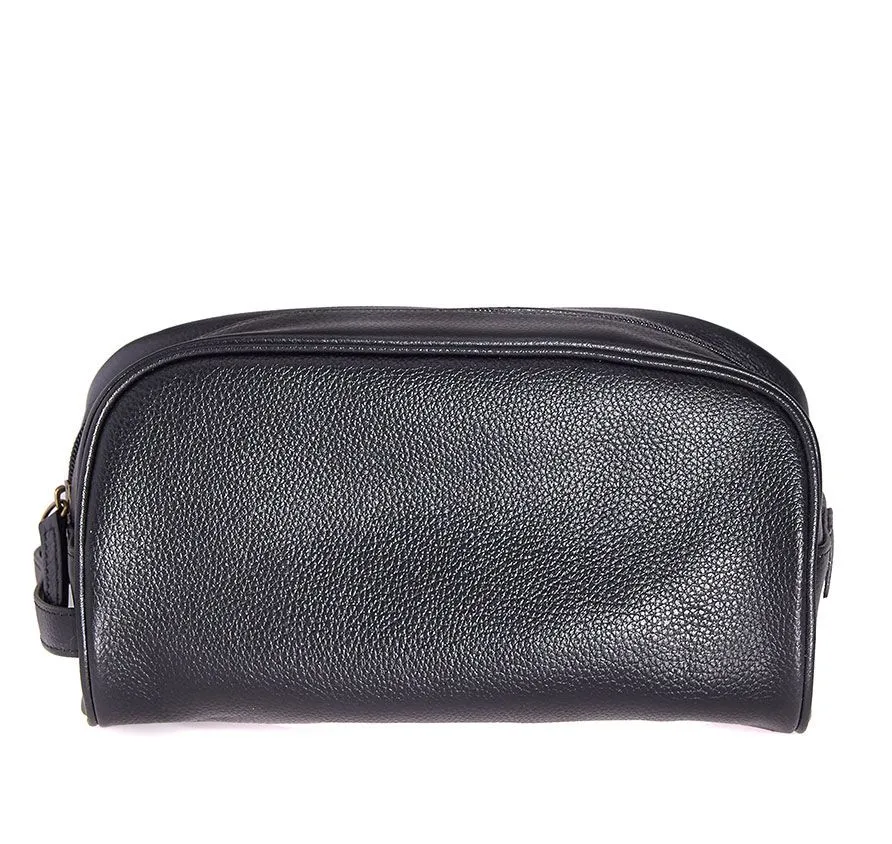 Barbour Leather Toiletry Bag