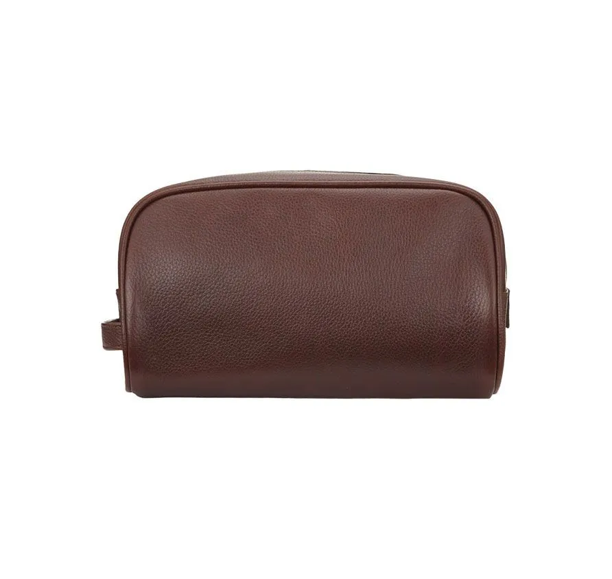 Barbour Leather Toiletry Bag