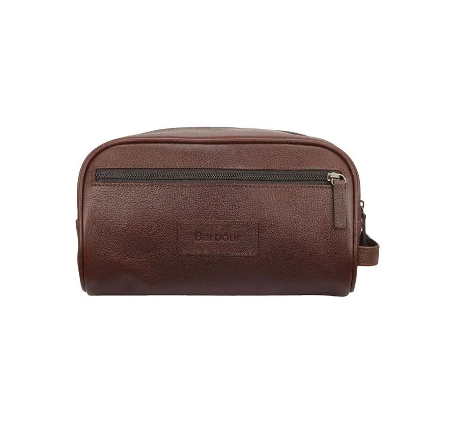 Barbour Leather Toiletry Bag