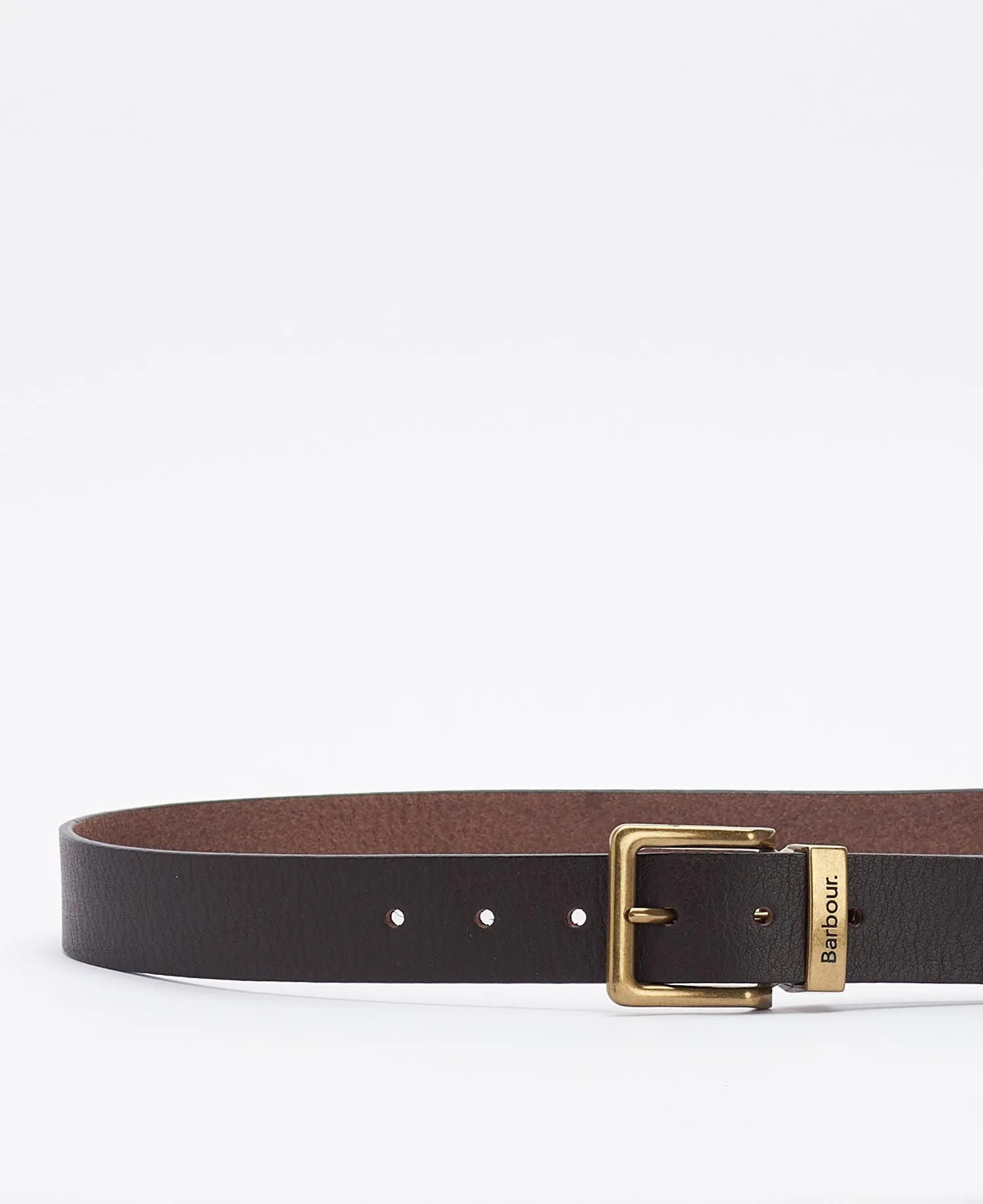 Barbour leather waist belt