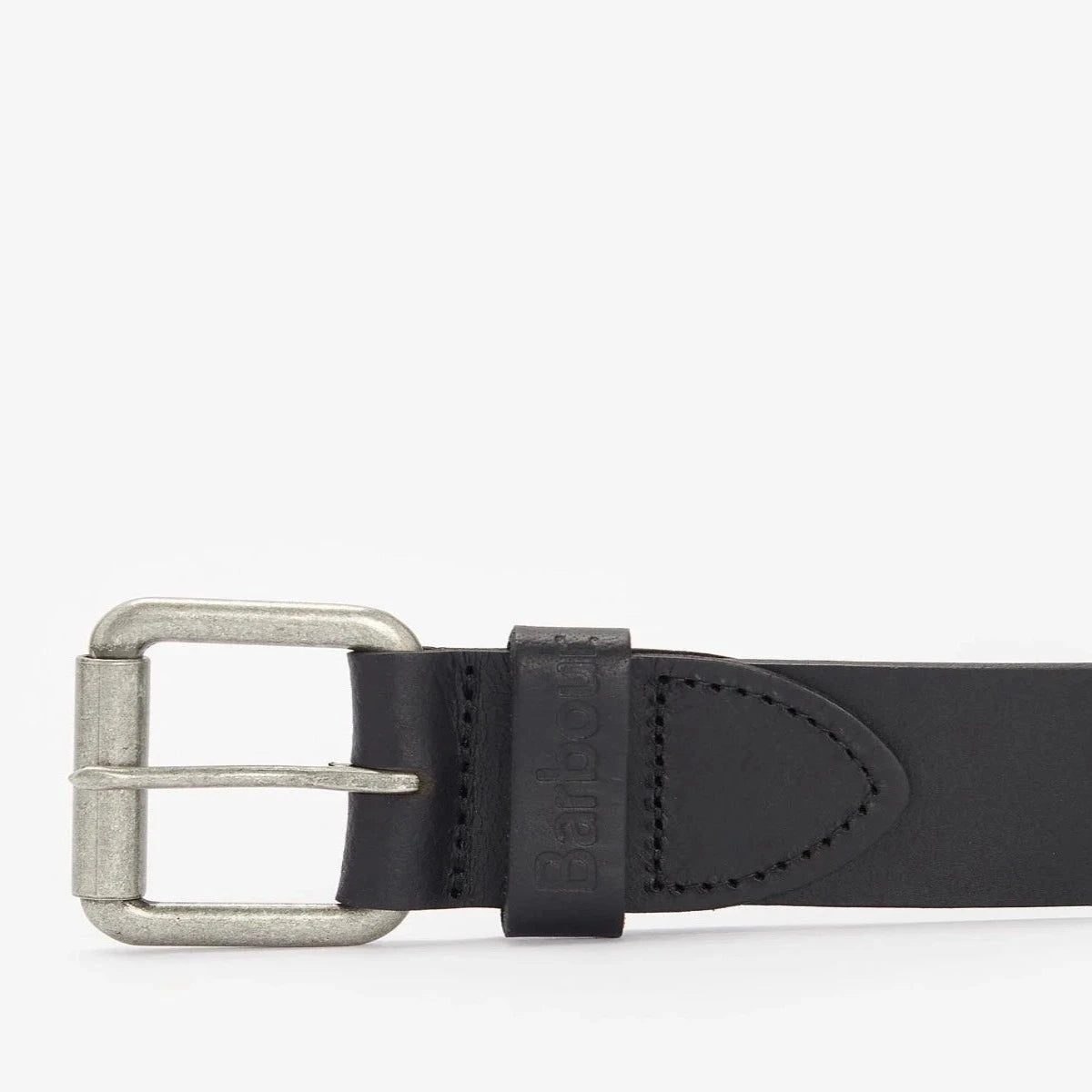 Barbour Matt Black Leather Men's Belt