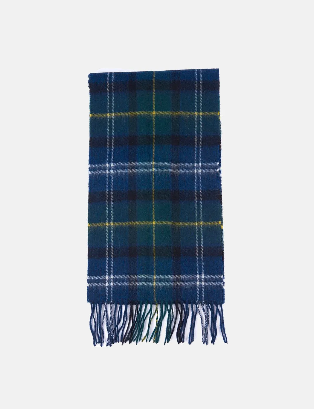 Barbour Merino Cashmere Tartan Scarf - Seaweed Plaid