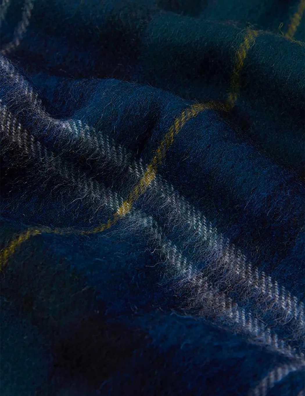 Barbour Merino Cashmere Tartan Scarf - Seaweed Plaid