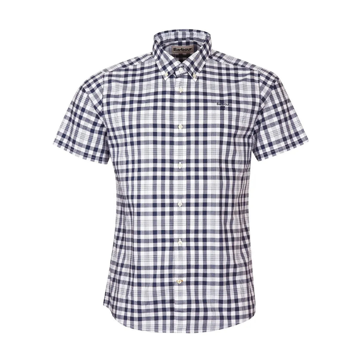 Barbour Middlet Gingham Check Shirt White Navy