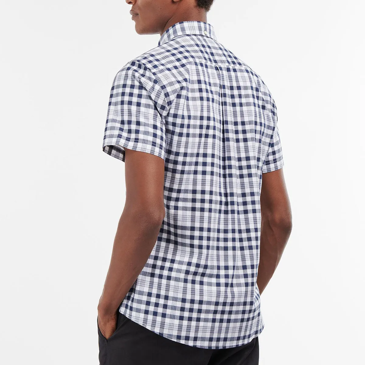 Barbour Middlet Gingham Check Shirt White Navy