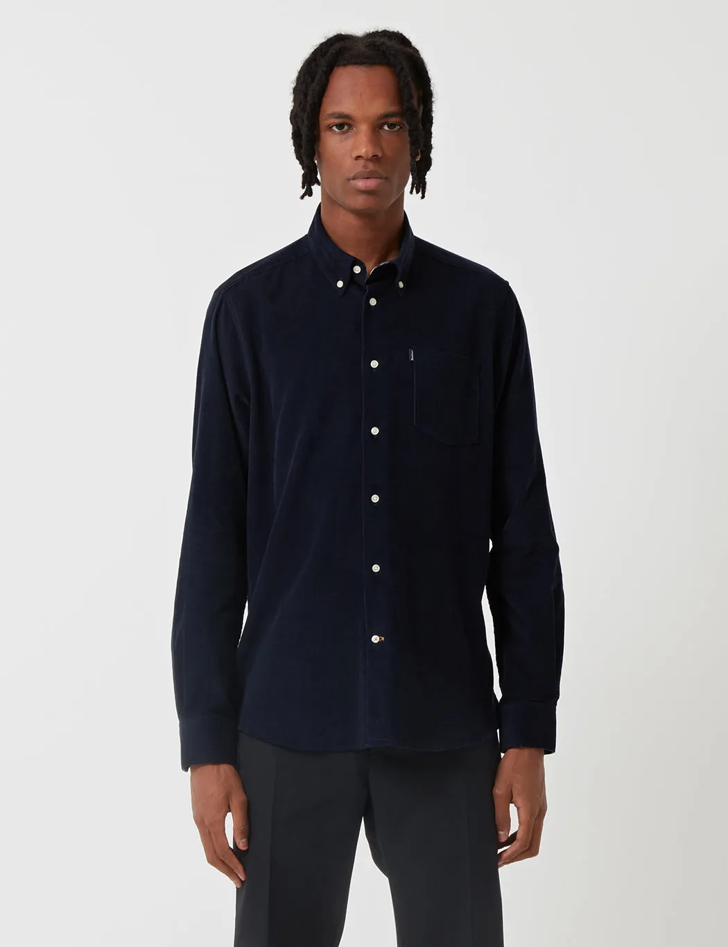 Barbour Navy Blue Cord Shirt