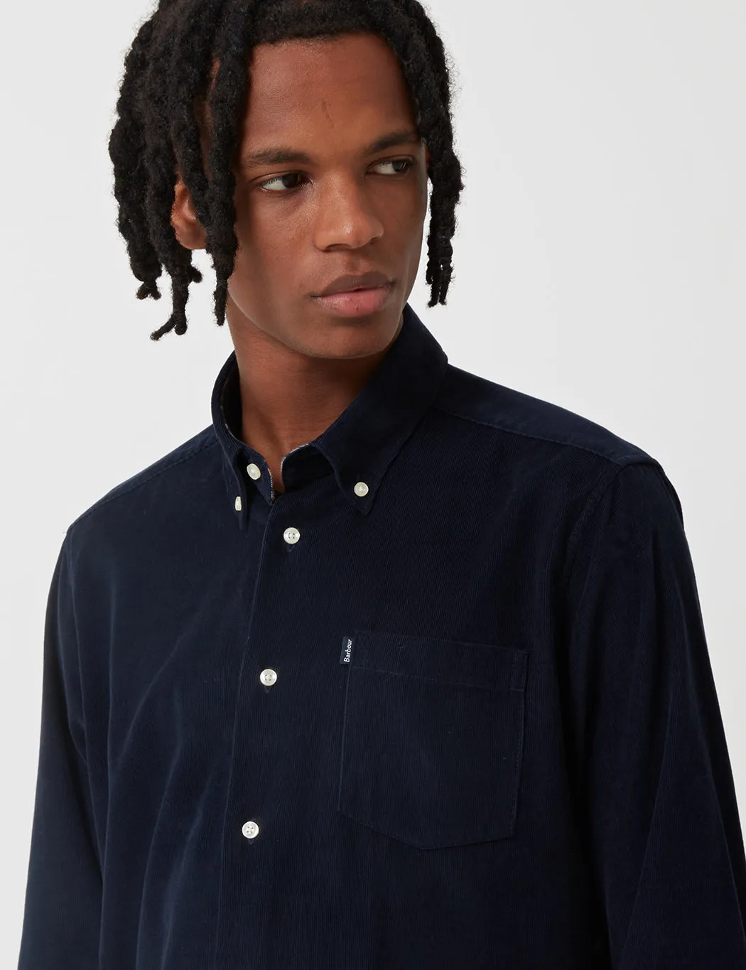 Barbour Navy Blue Cord Shirt