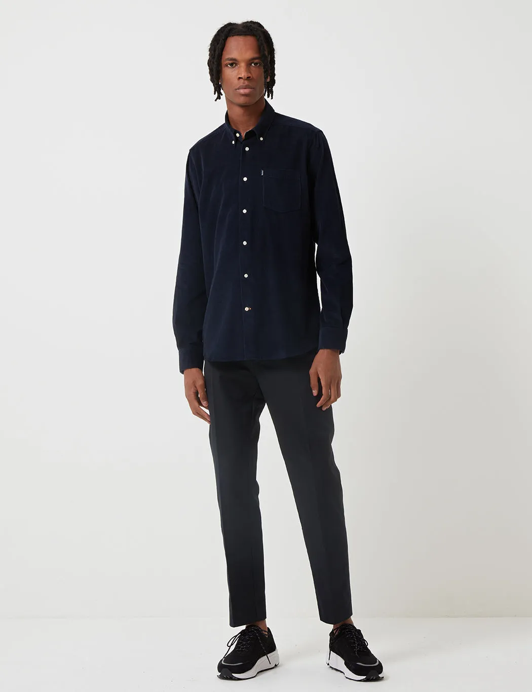 Barbour Navy Blue Cord Shirt