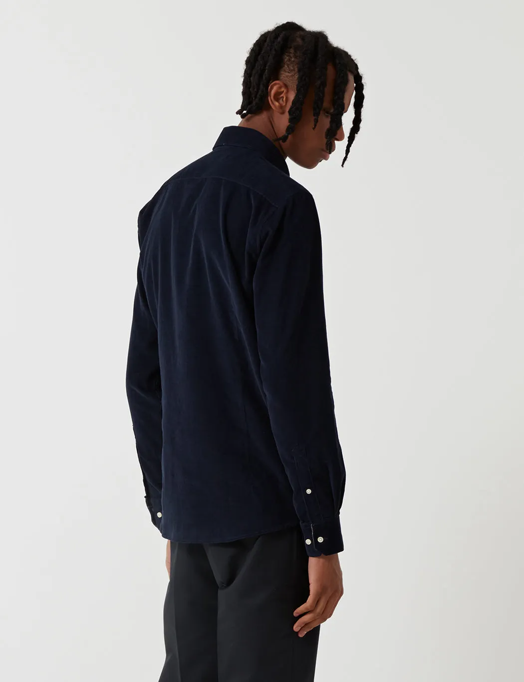 Barbour Navy Blue Cord Shirt