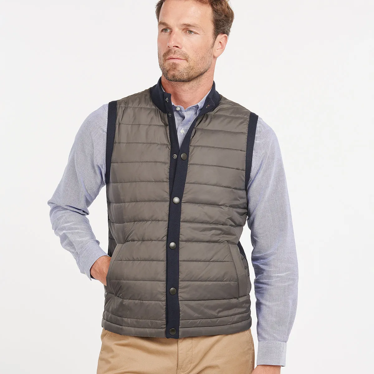 Barbour Navy Quilted Front Gilet