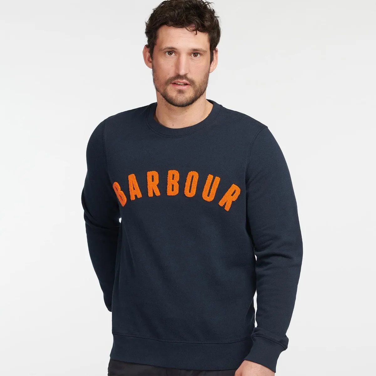 Barbour Navy Sweatshirt with Preppy Logo