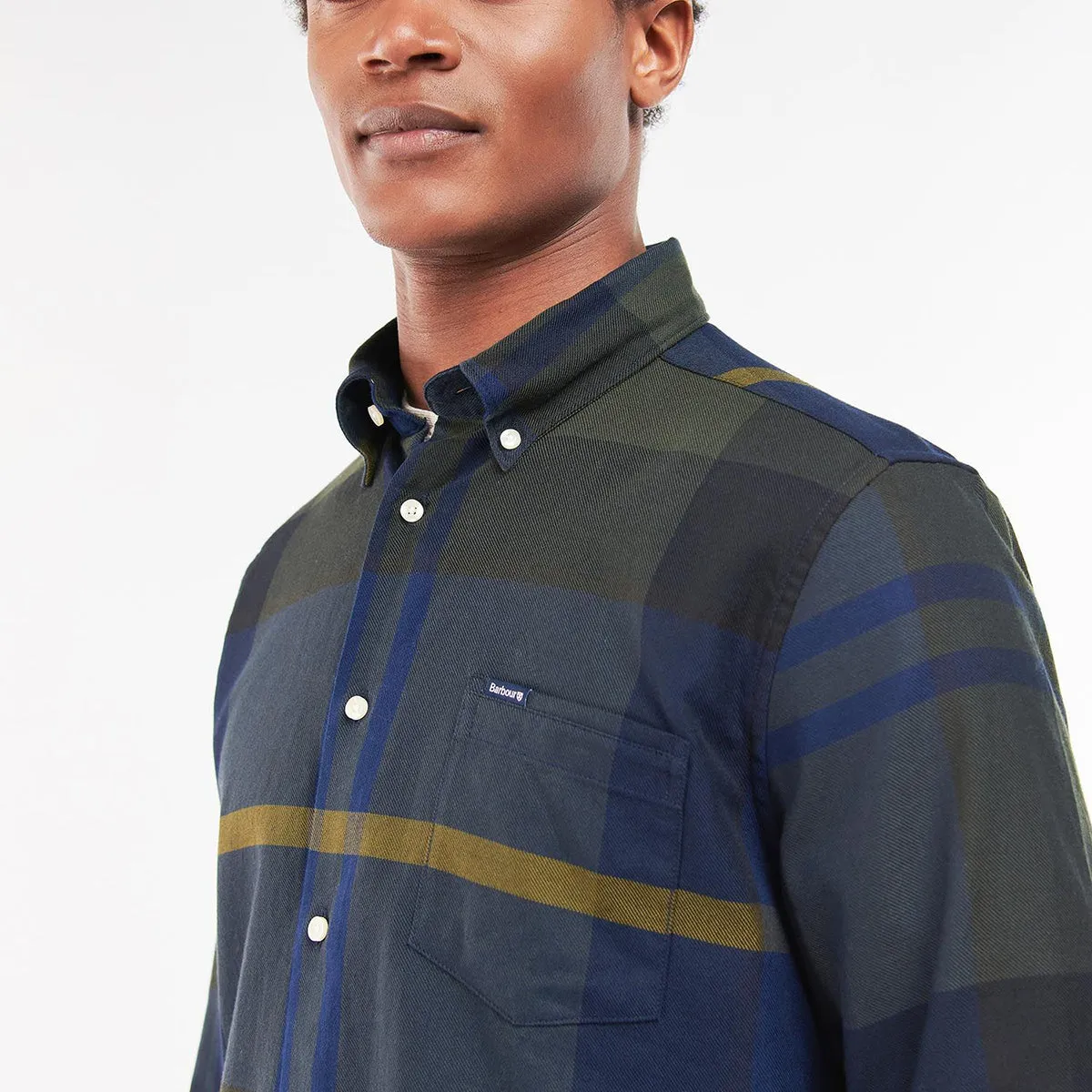 Barbour olive night tailored shirt Dunoon