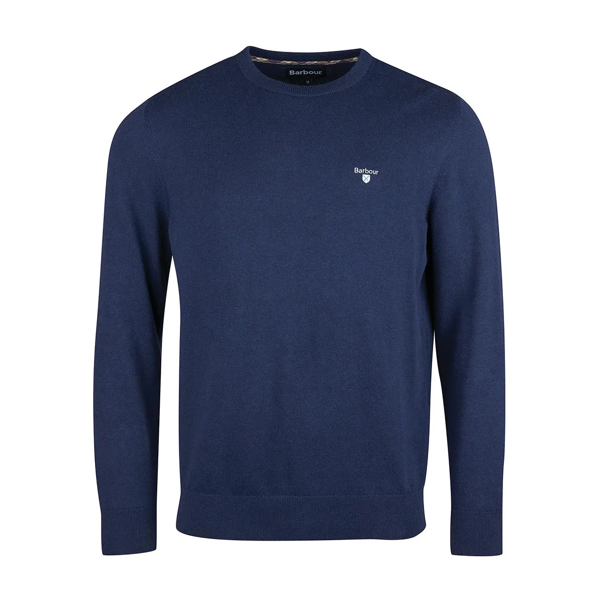 Barbour organic navy crew neck jumper