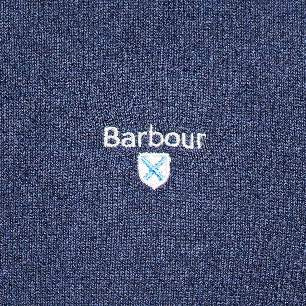 Barbour organic navy crew neck jumper