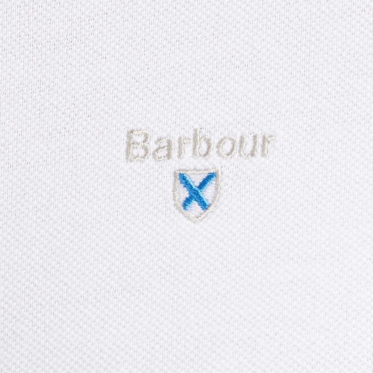 Barbour Pique Polo Shirt - White Tartan