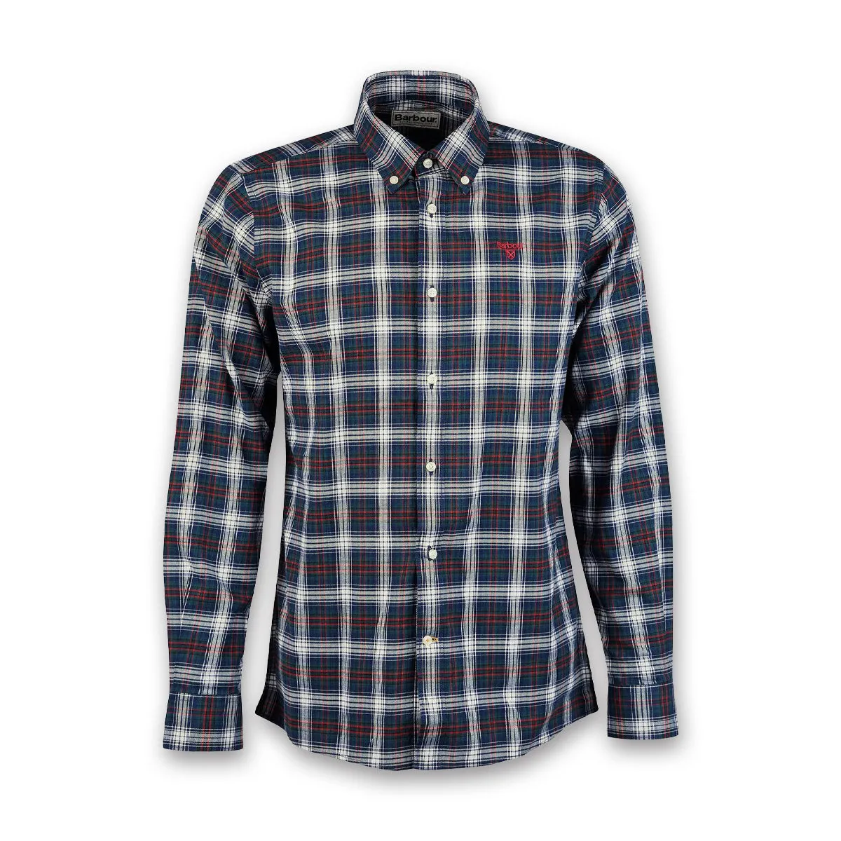 Barbour Portland Tailored Fit Navy Shirt - Shop Now.